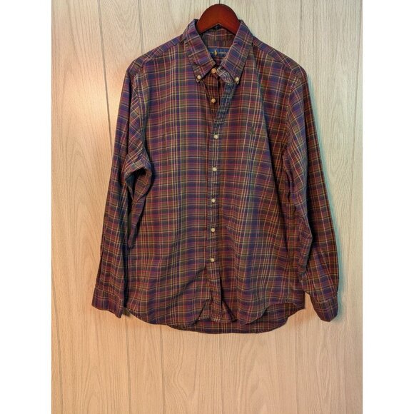 Polo Ralph Lauren Other - Polo Ralph Lauren Flannel Shirt Men Large Plaid Multicolor Plaid Classic Fit